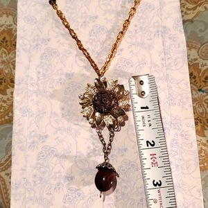 Necklace made from vintage jewelry & buttons